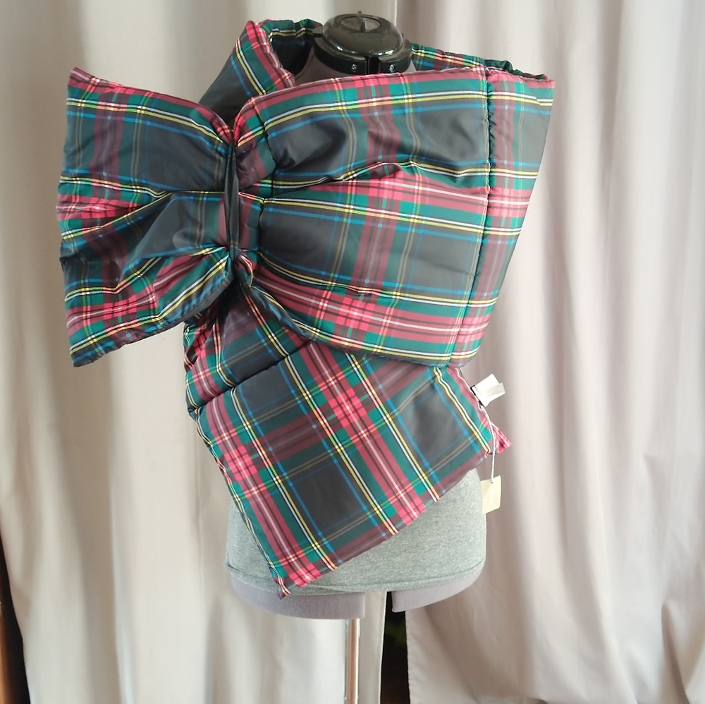 NWT J Crew puffer scarf in Stewart Black Tartan